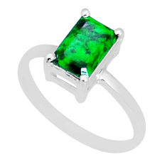 925 sterling silver 1.91cts faceted natural green maw sit sit ring size 7 y2153