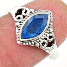 925 sterling silver 2.44cts feceted natural blue labradorite ring size 8 y25079