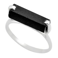 925 sterling silver 5.08cts healing stone natural black onyx ring size 8 t67213