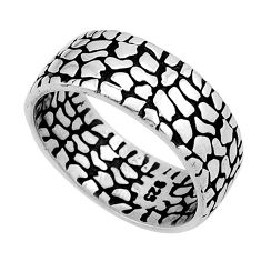 925 sterling silver 8.58gms indonesian bali style solid band ring size 11 n49935