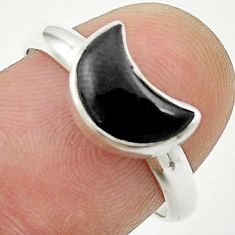 925 sterling silver 2.45cts moon natural black onyx ring jewelry size 8 u37543