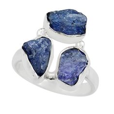 925 sterling silver 9.28cts natural purple amethyst rough ring size 7.5 y25655