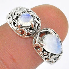 925 sterling silver 2.84cts natural rainbow moonstone ring size 7.5 u87967
