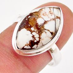 925 sterling silver 11.92cts natural wild horse magnesite ring size 8 y25410