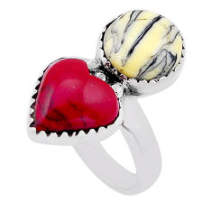 925 sterling silver 9.95cts pool ball adjustable ring jewelry size 6.5 n53403