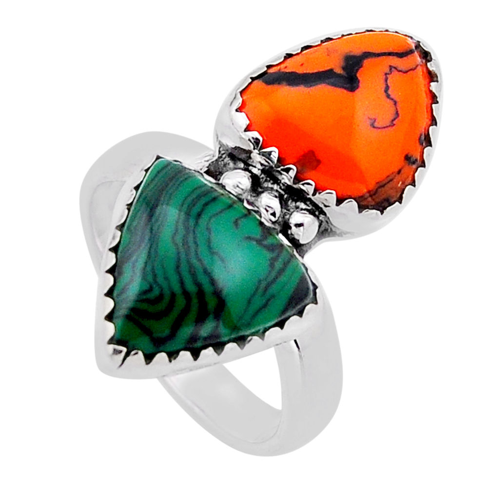 925 sterling silver 8.64cts pool ball adjustable ring jewelry size 6.5 n53410