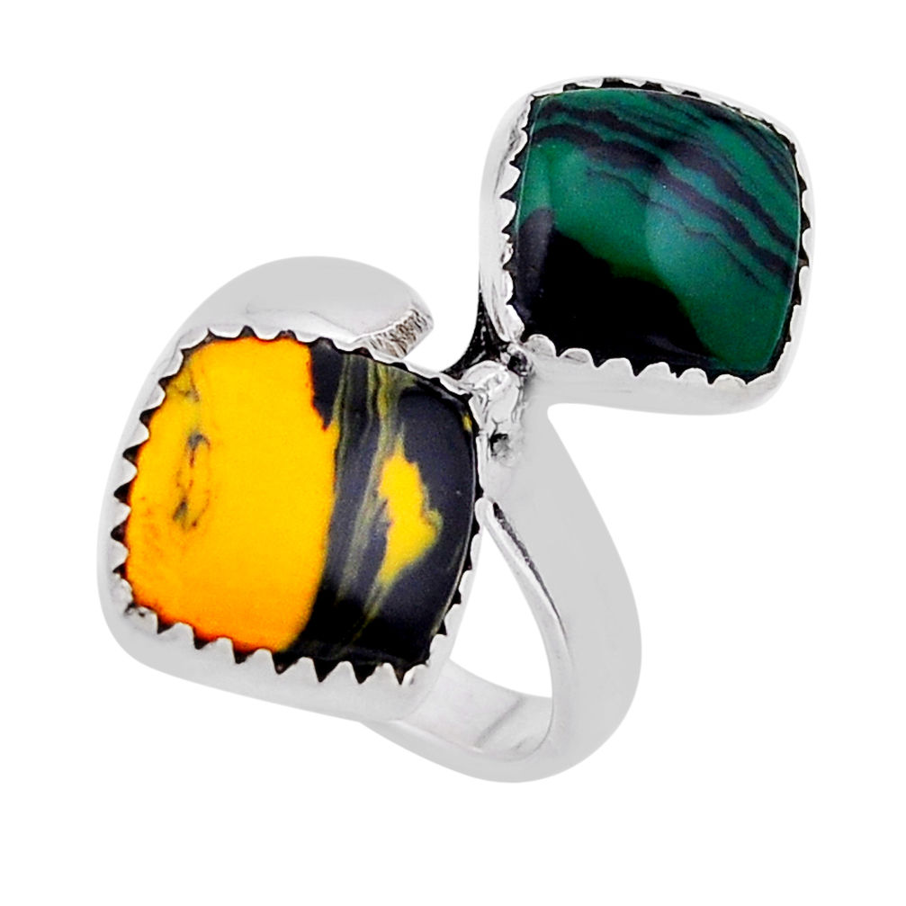 925 sterling silver 8.66cts pool ball adjustable ring jewelry size 6.5 n53414