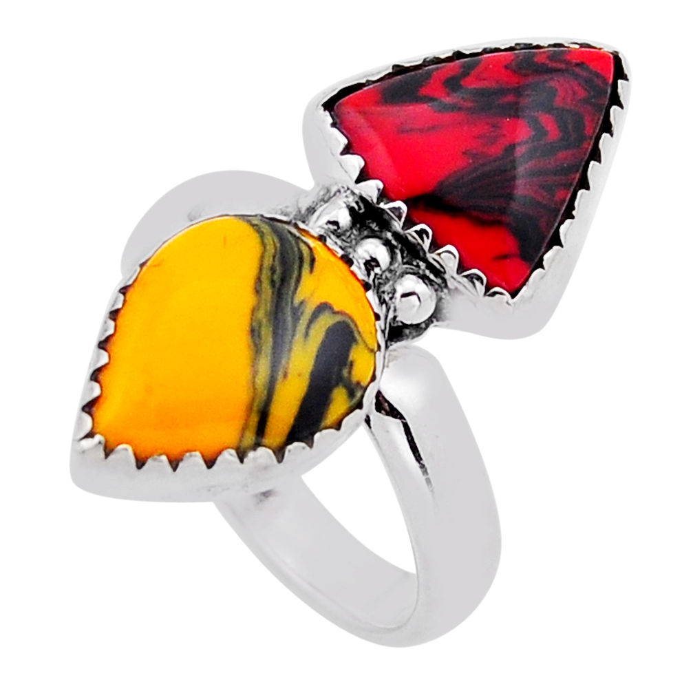 925 sterling silver 8.05cts pool ball pear adjustable ring jewelry size 7 n53405