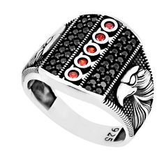 925 sterling silver 3.30cts red garnet quartz topaz ring jewelry size 10 y45578