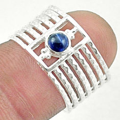 925 sterling silver 0.35cts solitaire natural blue kyanite ring size 7 u36250