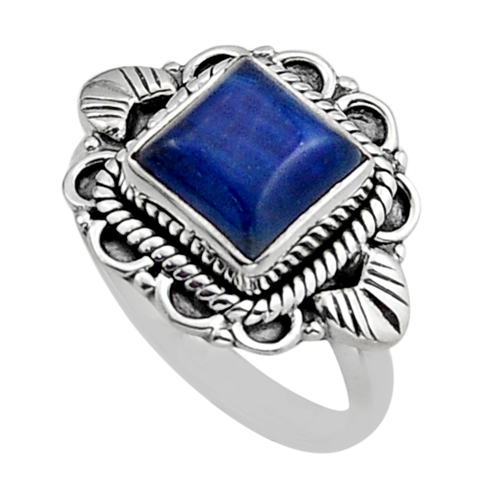 925 sterling silver 3.06cts solitaire natural blue kyanite ring size 7 y82291
