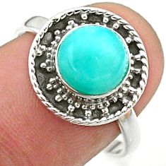 925 sterling silver 3.29cts solitaire natural blue larimar ring size 8 t41364