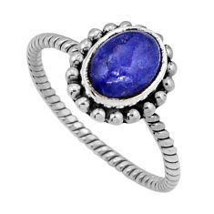 925 sterling silver 2.26cts solitaire natural blue tanzanite ring size 8 n45050