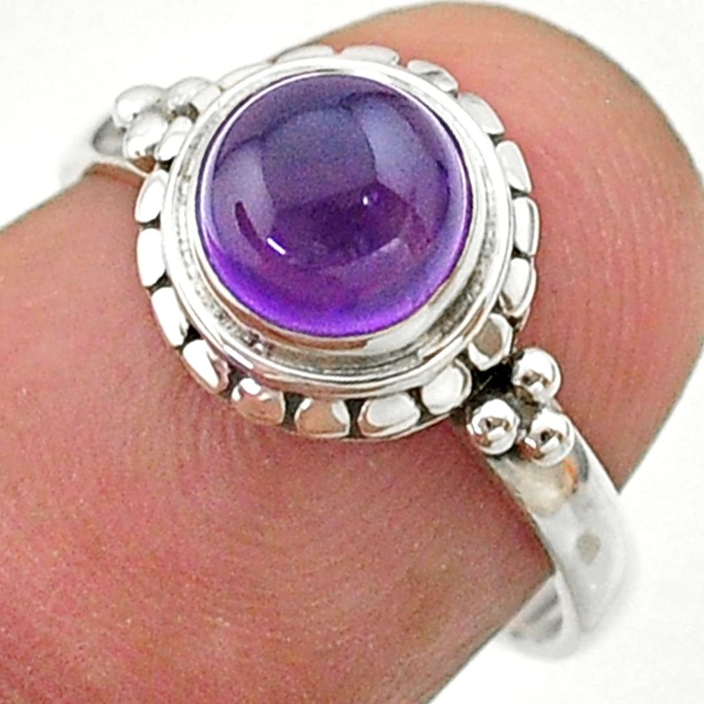 925 sterling silver 2.42cts solitaire natural purple amethyst ring size 7 t41269