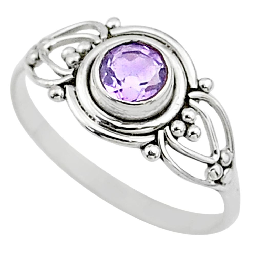 925silver 0.83cts natural cut amethyst graduation handmade ring size 8 t9625