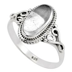 925 sterling silver 3.32cts solitaire natural white crystal ring size 9 t87678