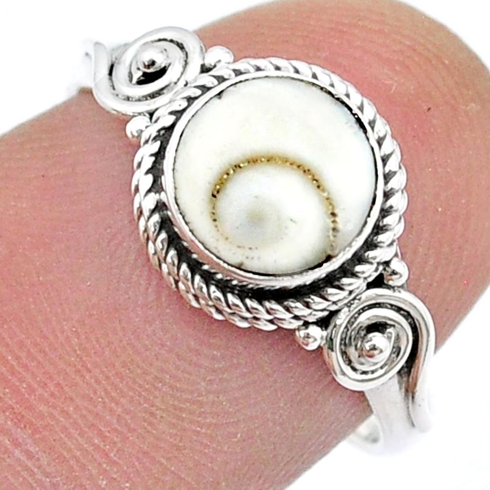 925 sterling silver 2.47cts solitaire natural white shiva eye ring size 7 u51647