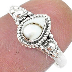 925 sterling silver 0.89cts solitaire natural white shiva eye ring size 7 u55332