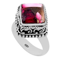 925 sterling silver 5.30cts solitaire red rose dahlia ring jewelry size 6 n42255