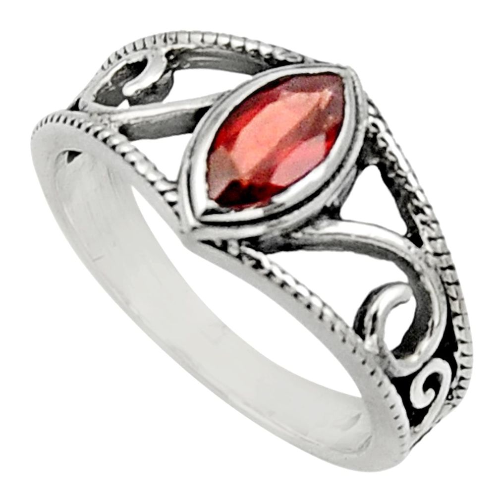 2.01cts natural red garnet 925 sterling silver solitaire ring size 7 d32674