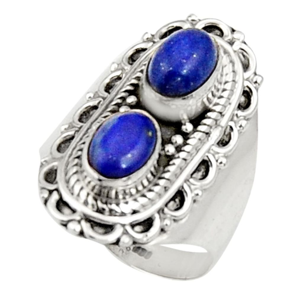 blue lapis lazuli 925 sterling silver ring jewelry size 7 d34335