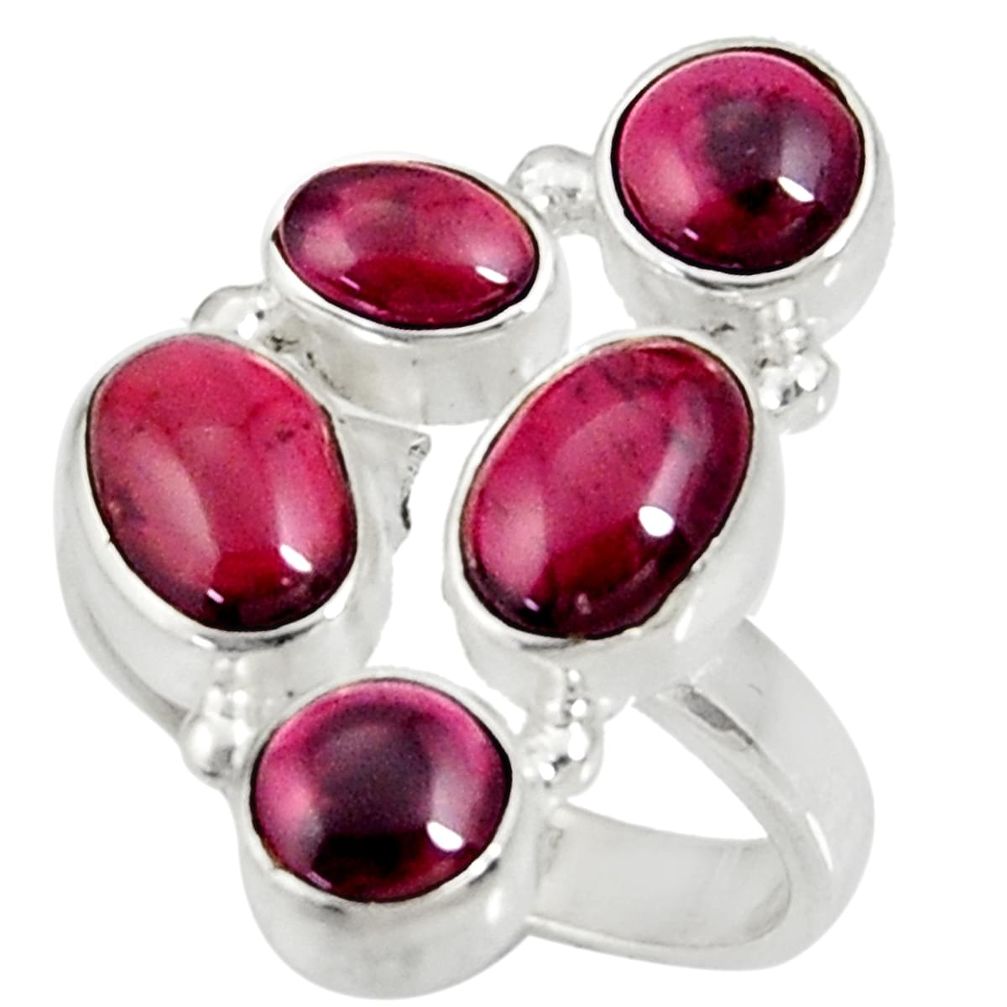 7.62cts natural red garnet 925 sterling silver ring jewelry size 7.5 d35629