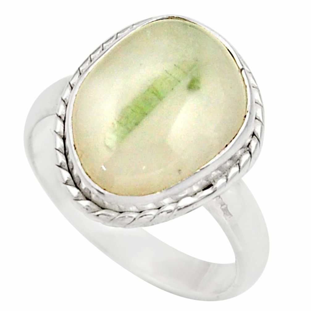 925 silver 6.54cts natural tourmaline in quartz solitaire ring size 8 d35858