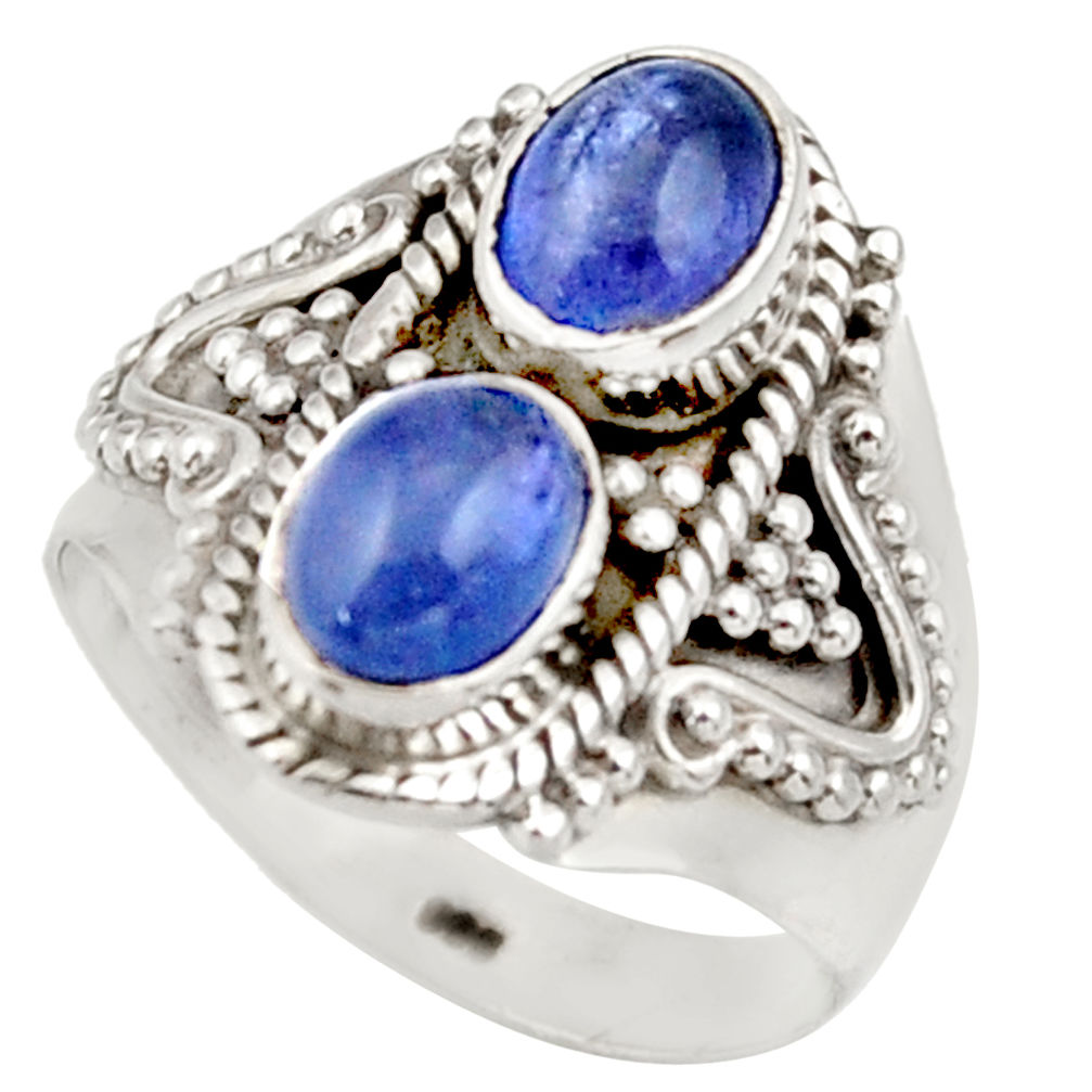 925 sterling silver 3.36cts natural blue tanzanite ring jewelry size 7 d35983