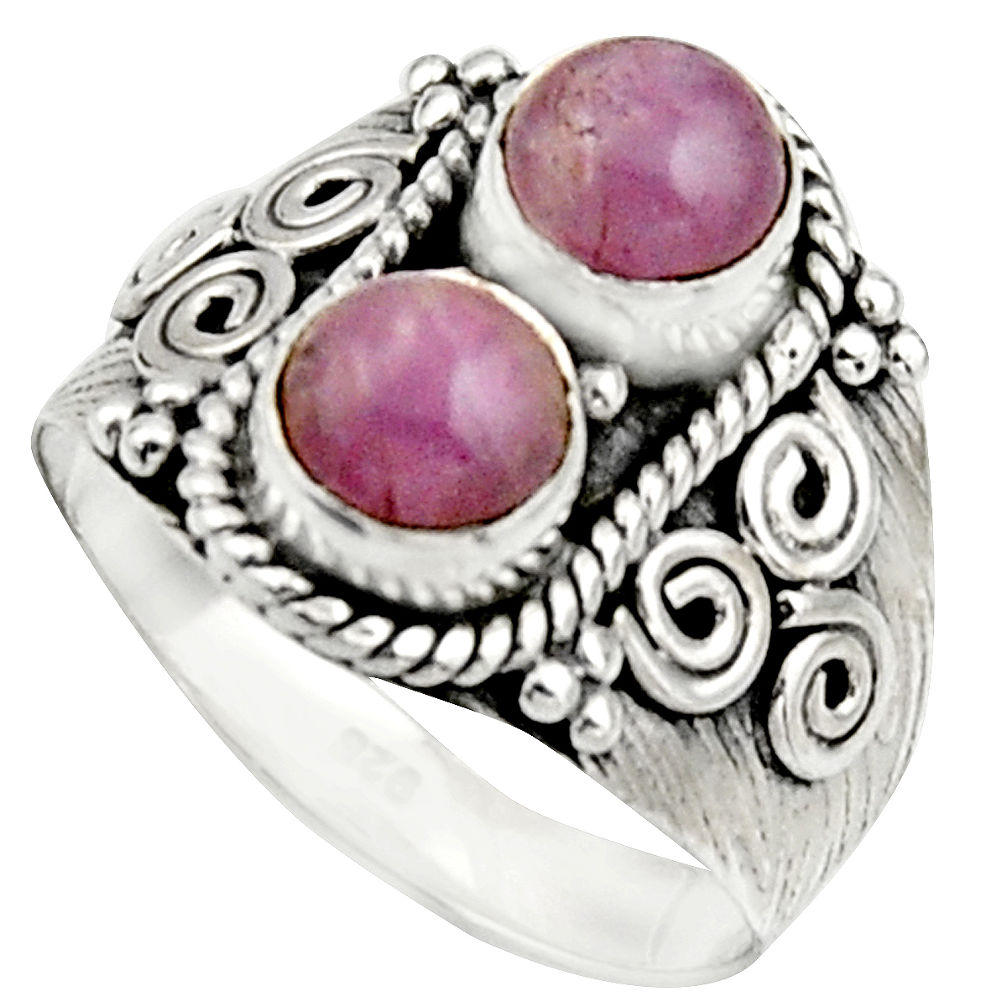 2.35cts natural pink kunzite 925 sterling silver ring jewelry size 7.5 r17553
