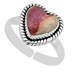 5.30cts back closed tourmaline in quartz silver adjustable ring size 9 y92871