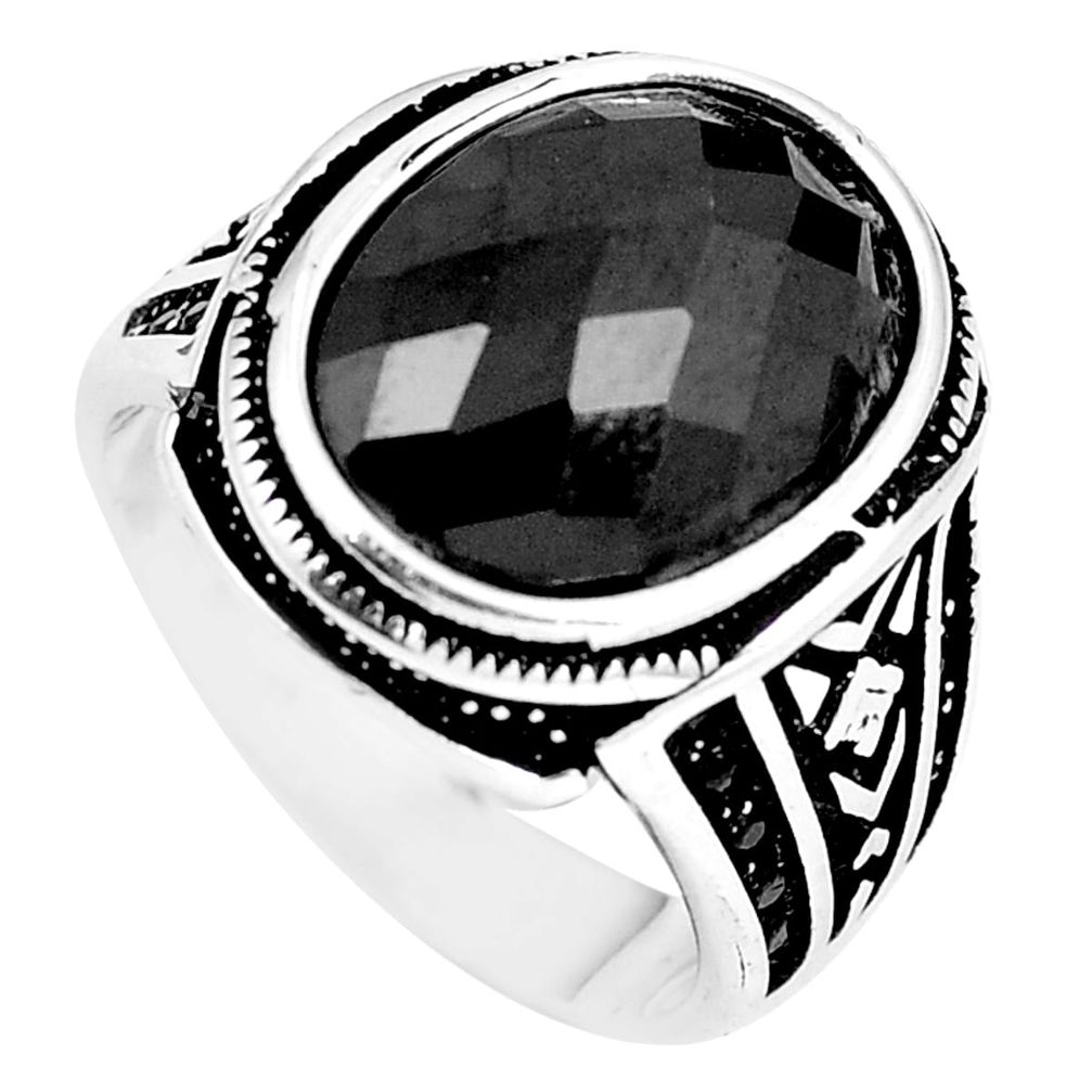 Black onyx topaz 925 sterling silver mens ring jewelry size 9.5 c11451