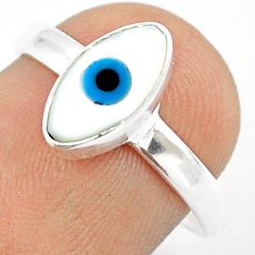 2.60cts blue evil eye talismans 925 sterling silver ring jewelry size 6 u26386