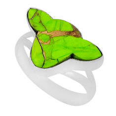 8.80cts bull green copper turquoise 925 sterling silver ring size 9 n30184