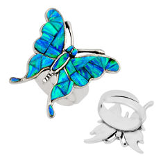 Butterfly southwestern australian opal 925 silver adjustable ring size 7 c32581