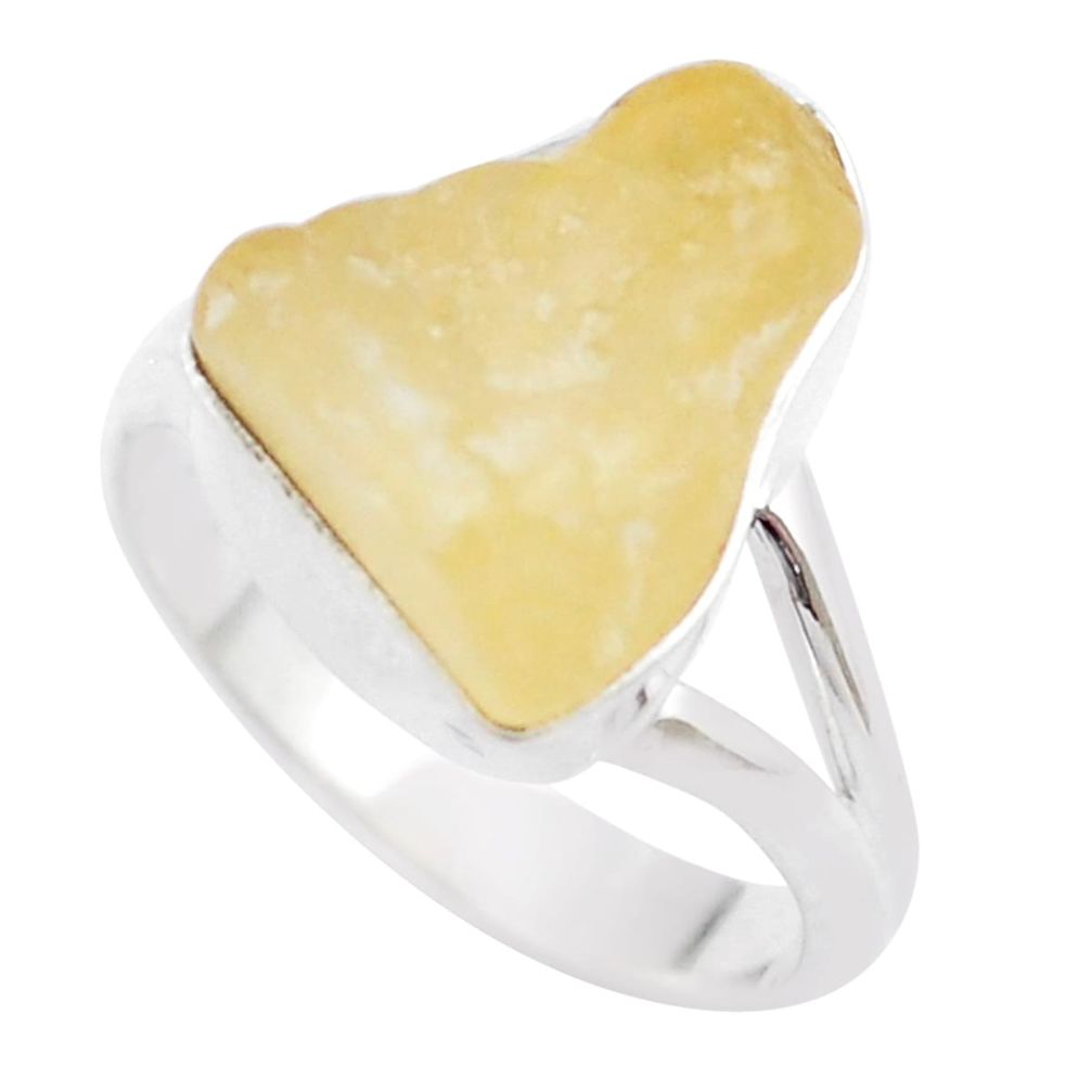 5.90cts chakra healing aventurine 925 silver ring size 6.5 u46777