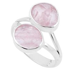 8.13cts checker cut natural pink morganite 925 silver ring jewelry size 8 u22734