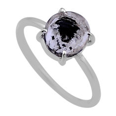 3.72cts checker cut natural white herkimer diamond silver ring size 8.5 n48291