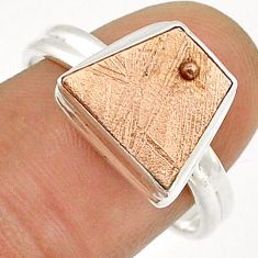 5.30cts copper nugget fancy 925 sterling silver ring jewelry size 9 u88013