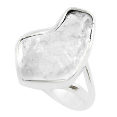 Crown chakra healing natural white crystal 925 silver ring size 6.5 u46706