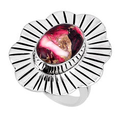 6.90cts dahlia rose 925 sterling silver solitaire ring jewelry size 7.5 n34069