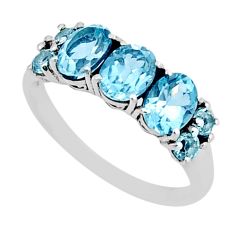 5.53cts faceted natural black topaz 925 sterling silver ring size 9.5 y46001