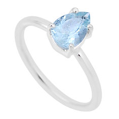 2.08cts faceted natural green amethyst 925 sterling silver ring size 7 n33547