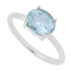 2.70cts faceted natural green amethyst 925 sterling silver ring size 7 n33549