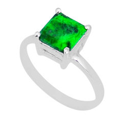 2.44cts faceted natural green maw sit sit 925 silver ring jewelry size 6.5 y2141