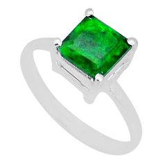 2.94cts faceted natural green maw sit sit 925 sterling silver ring size 8 y2161