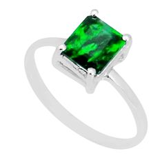 2.71cts faceted natural green maw sit sit 925 sterling silver ring size 9 y2187