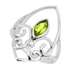 2.08cts faceted natural green peridot 925 sterling silver ring size 8 y46073