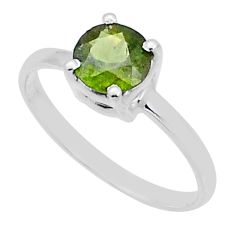 2.02cts faceted natural sphene (titanite) 925 silver ring jewelry size 8.5 y1766