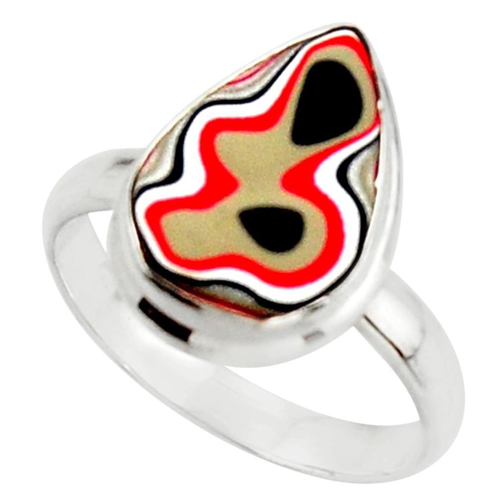 7.82cts fordite detroit agate 925 silver solitaire ring jewelry size 10 d46562