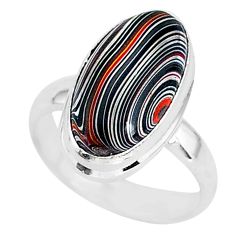 6.45cts fordite detroit agate 925 silver solitaire handmade ring size 6 r92834